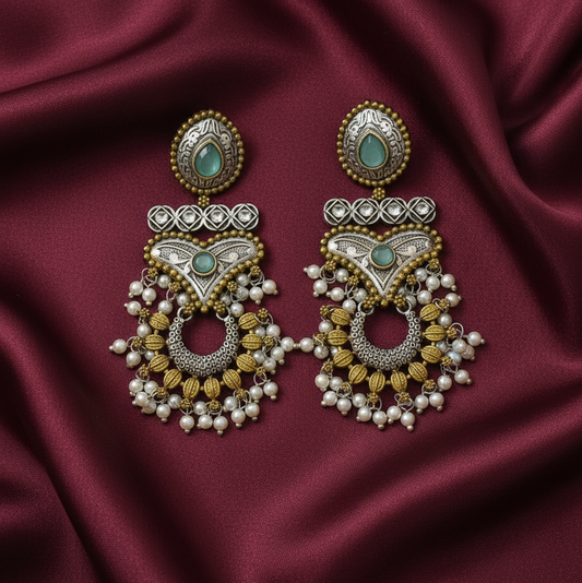 Atharvi dual tone long Earrings