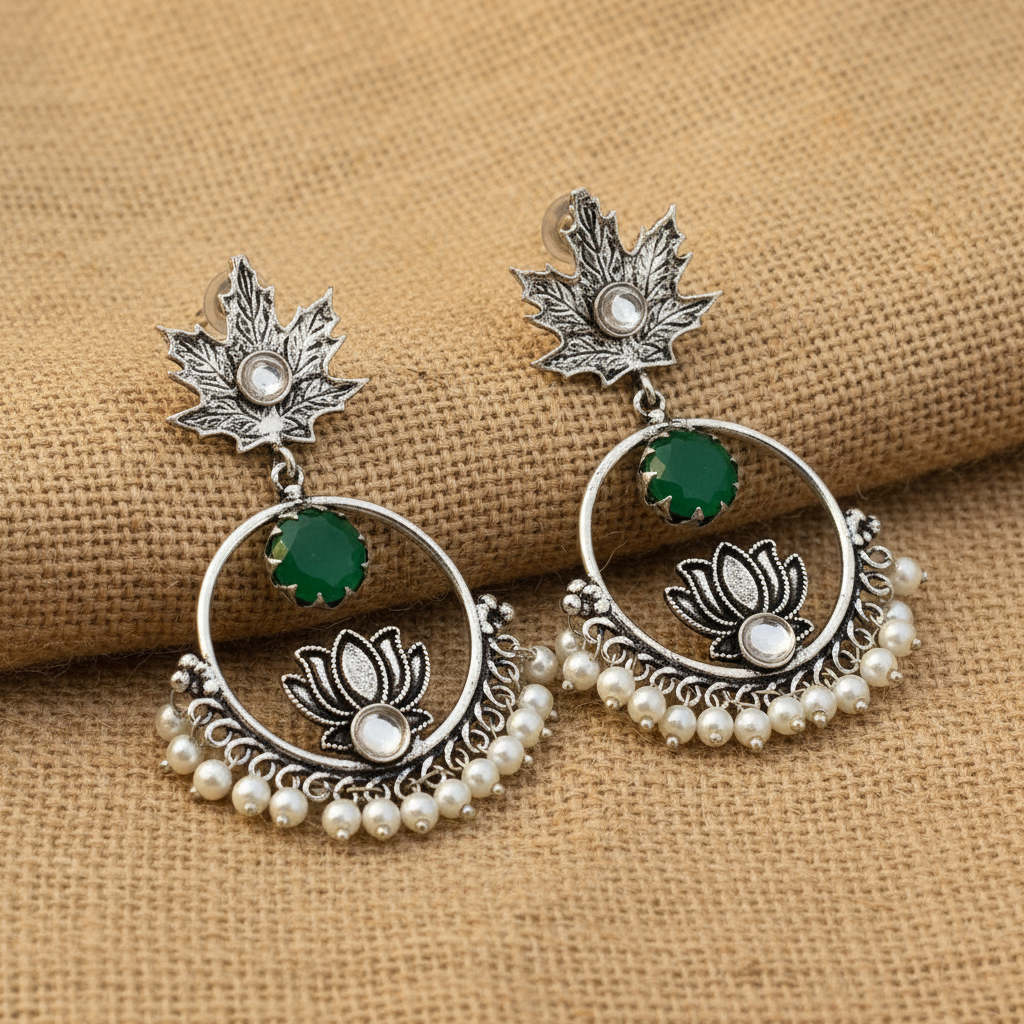Mishka chandbali earrings
