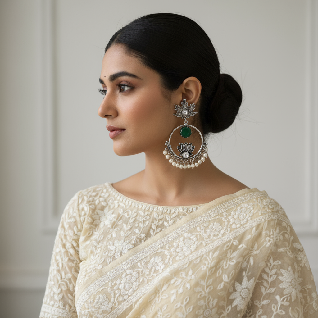 Mishka chandbali earrings