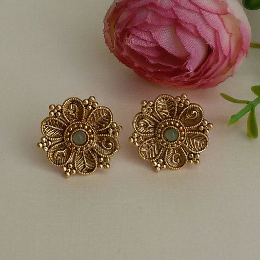 Antique flower studs
