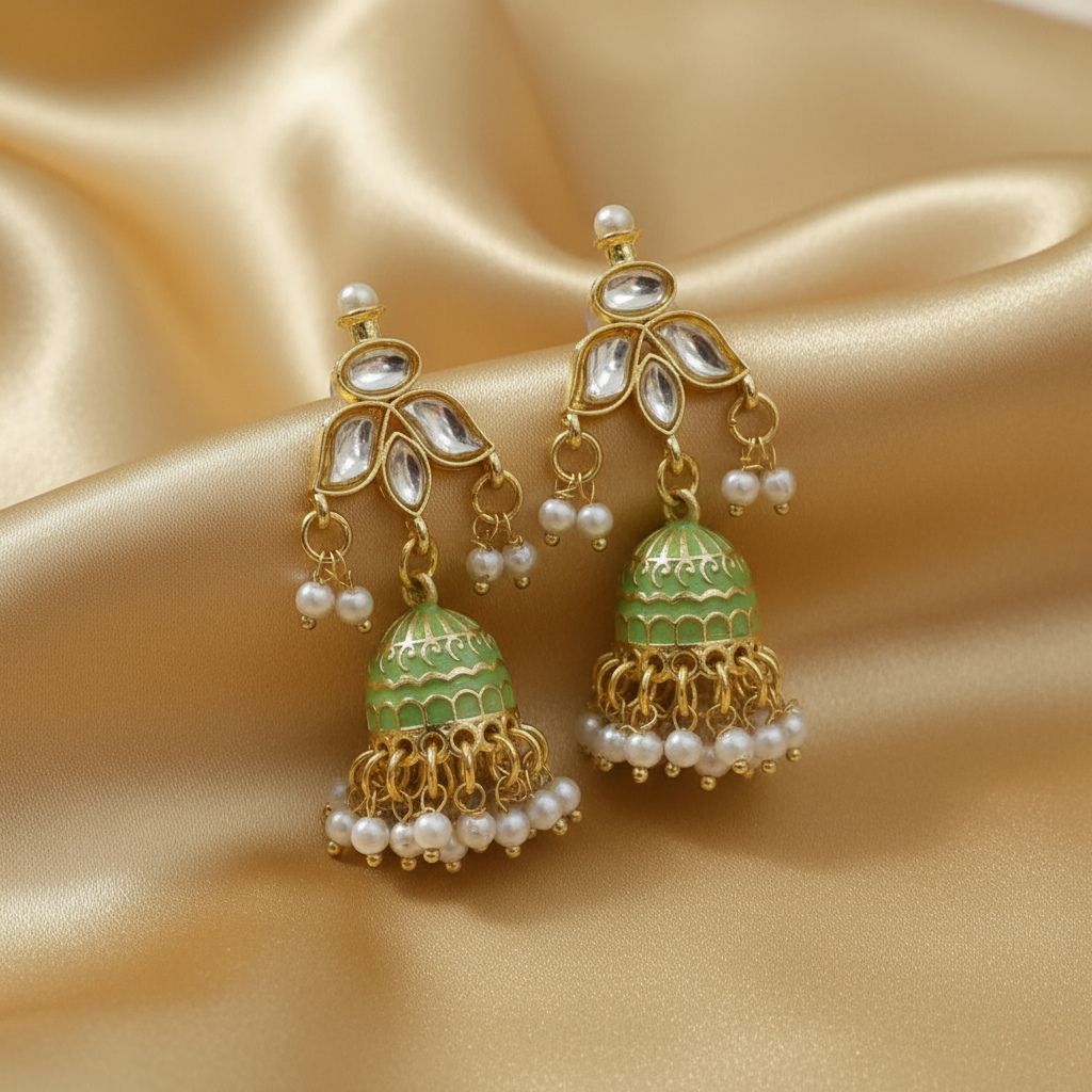 Light green Revathi earrings