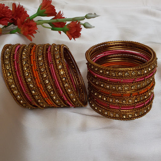 Peach kids bangle set