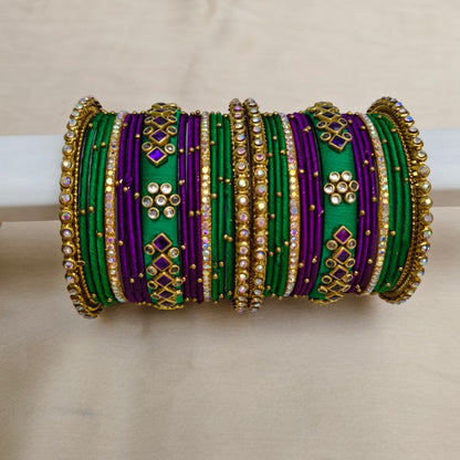 Green gopika bangle set