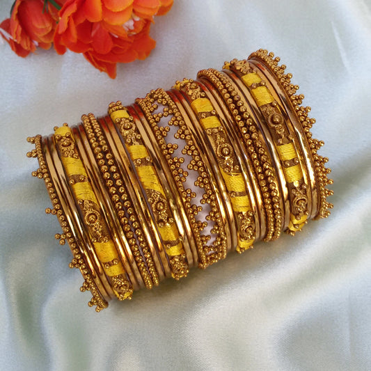 Yellow kids bangle set