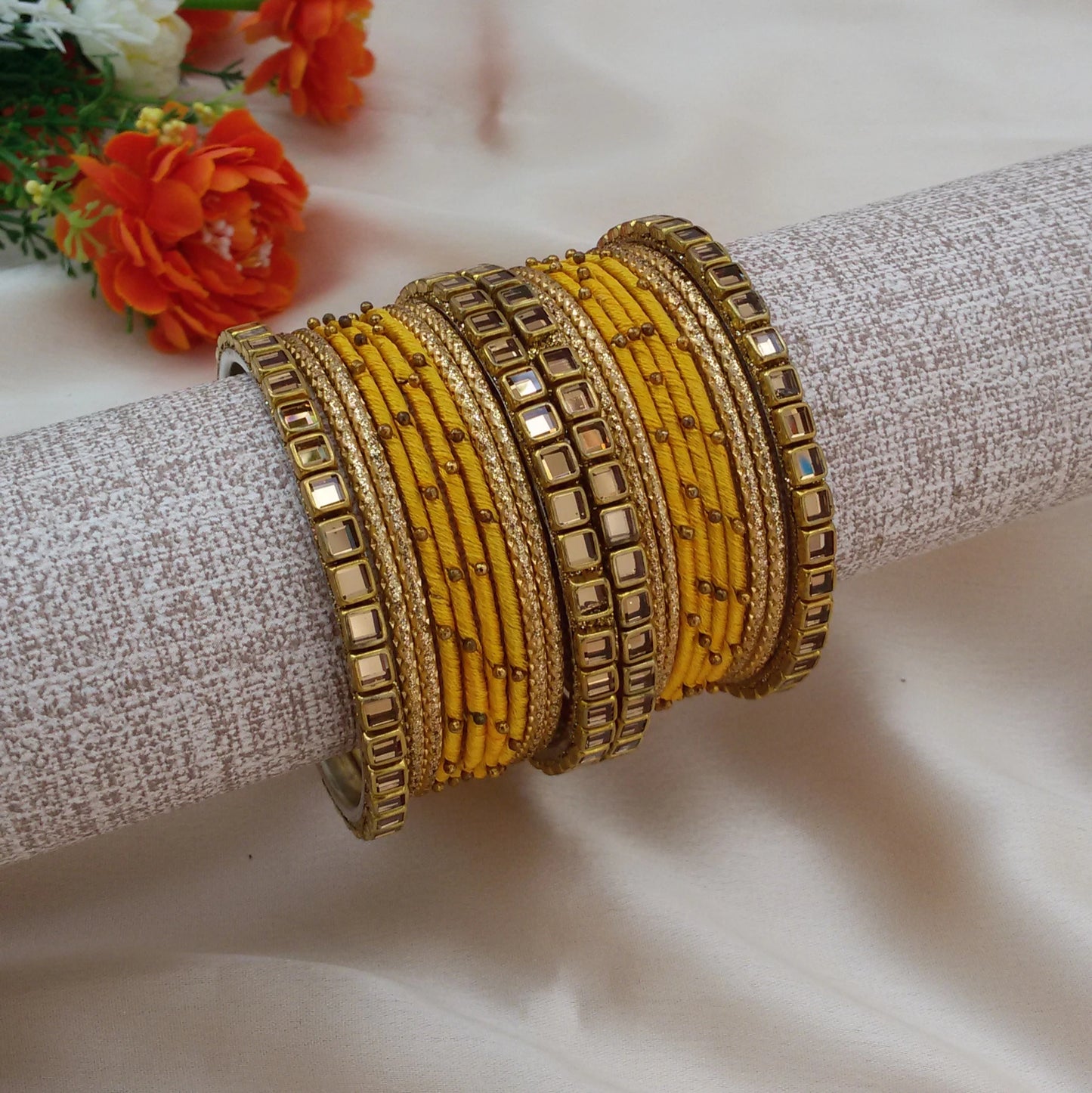 Yellow kids bangle set (2.2)